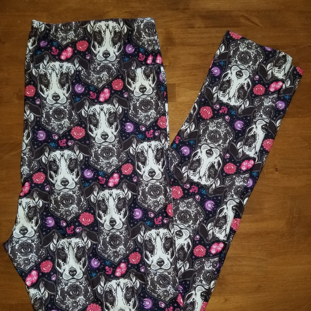 NWOT Custom Pitbull Tattoo Pitty Bully Leggings OS